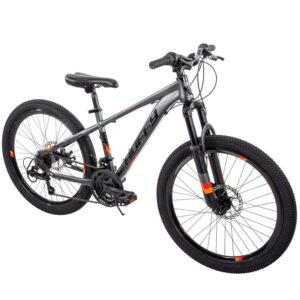 Huffy Scout Hardtail Mountain Bike, 24" Wheels, 21-Speeds, Disc Brakes