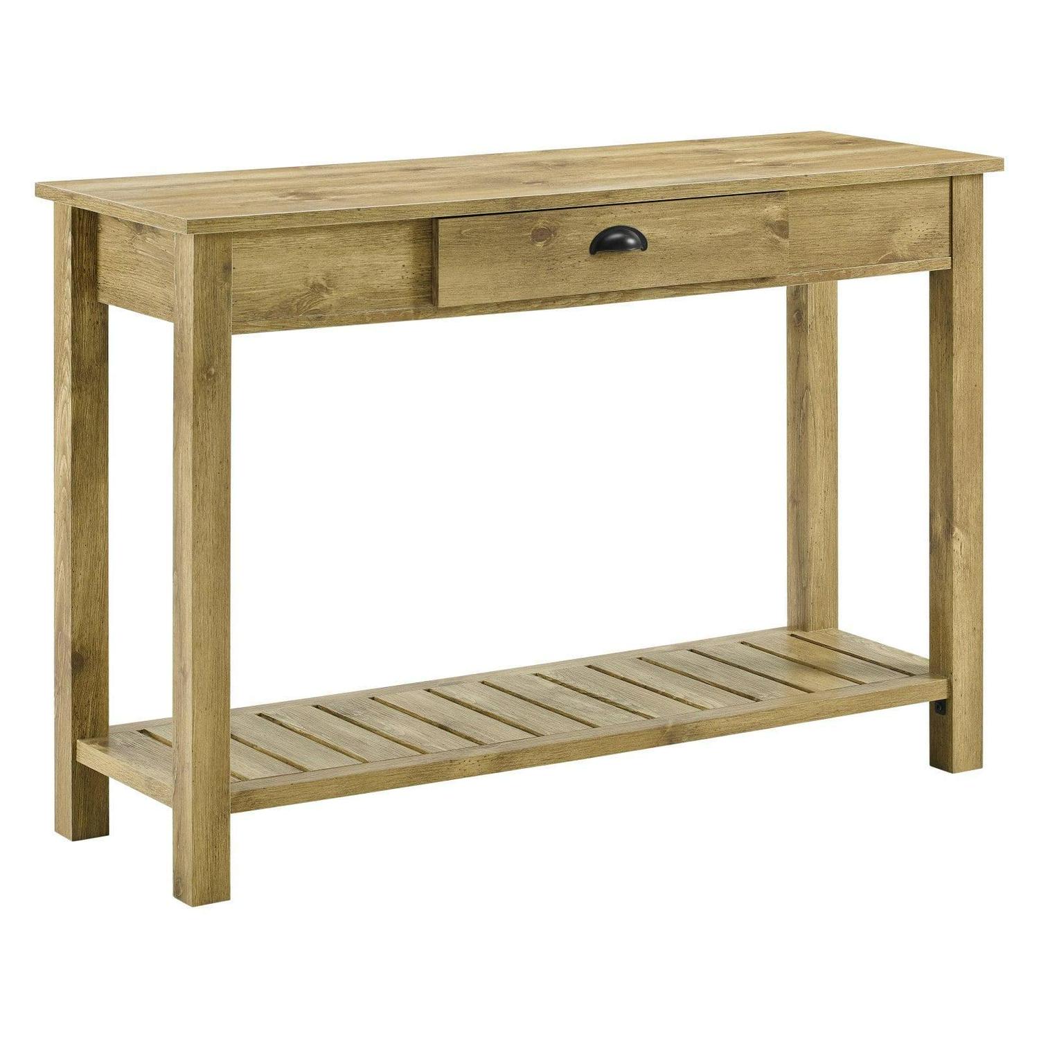 48" Wood Country Style Entry Console Table - Gray Wash - Image 2