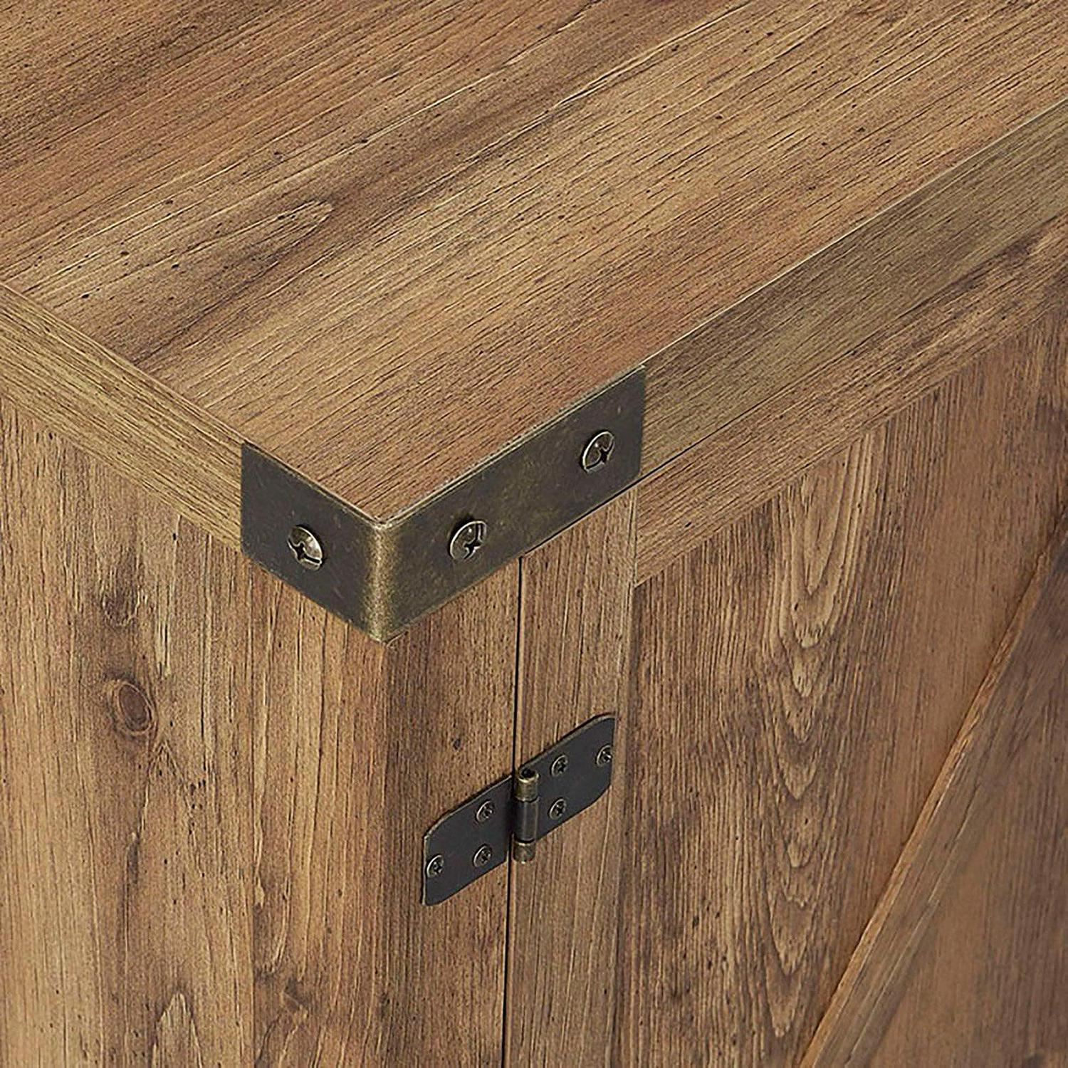 Walker Edison Modern Farmhouse Fireplace TV Stand for TVs up to 65", Grey Wash - Image 2