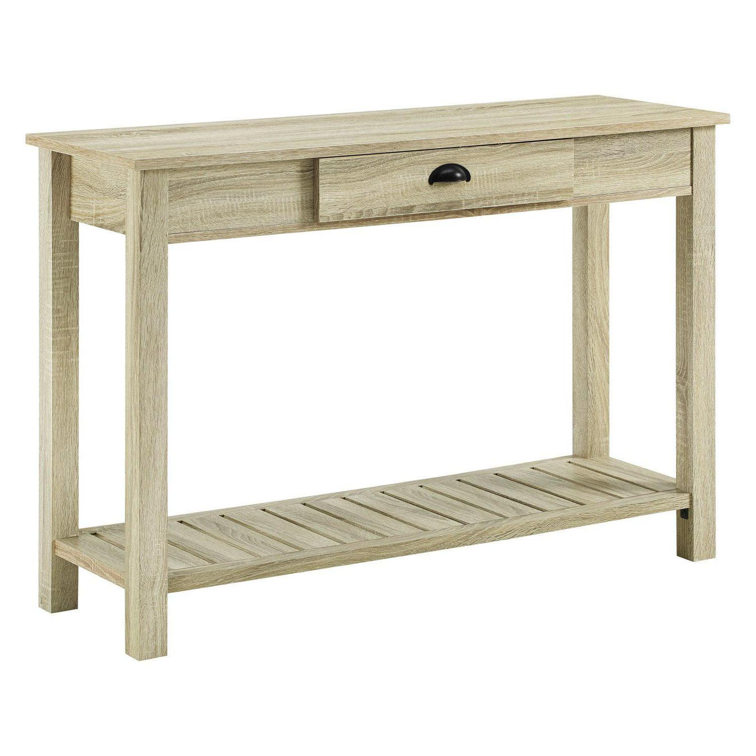 48" Wood Country Style Entry Console Table - Gray Wash - Image 5