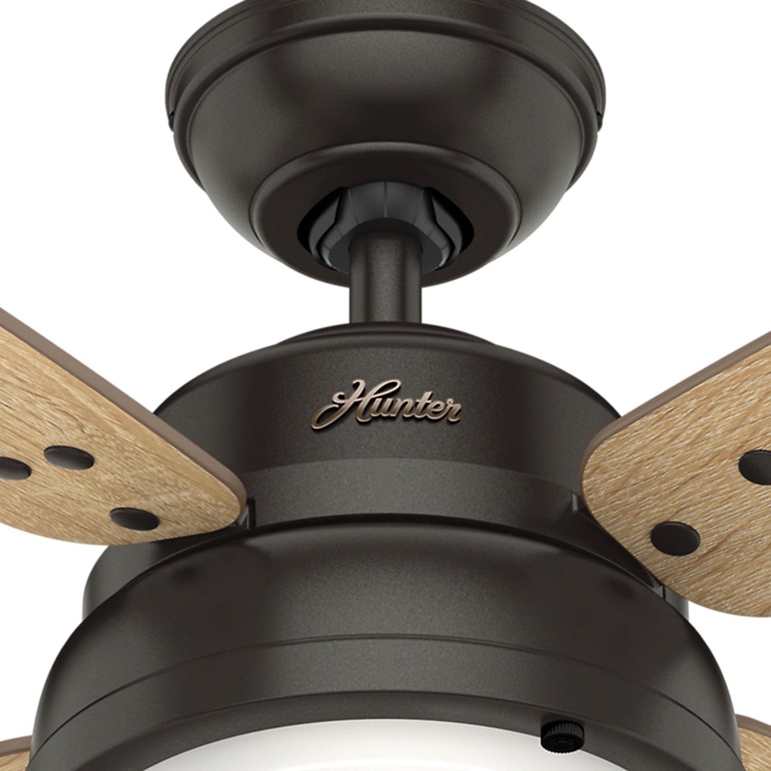 Hunter 52" Wingate Noble Bronze Ceiling Fan with Light Kit and Remote - Image 10