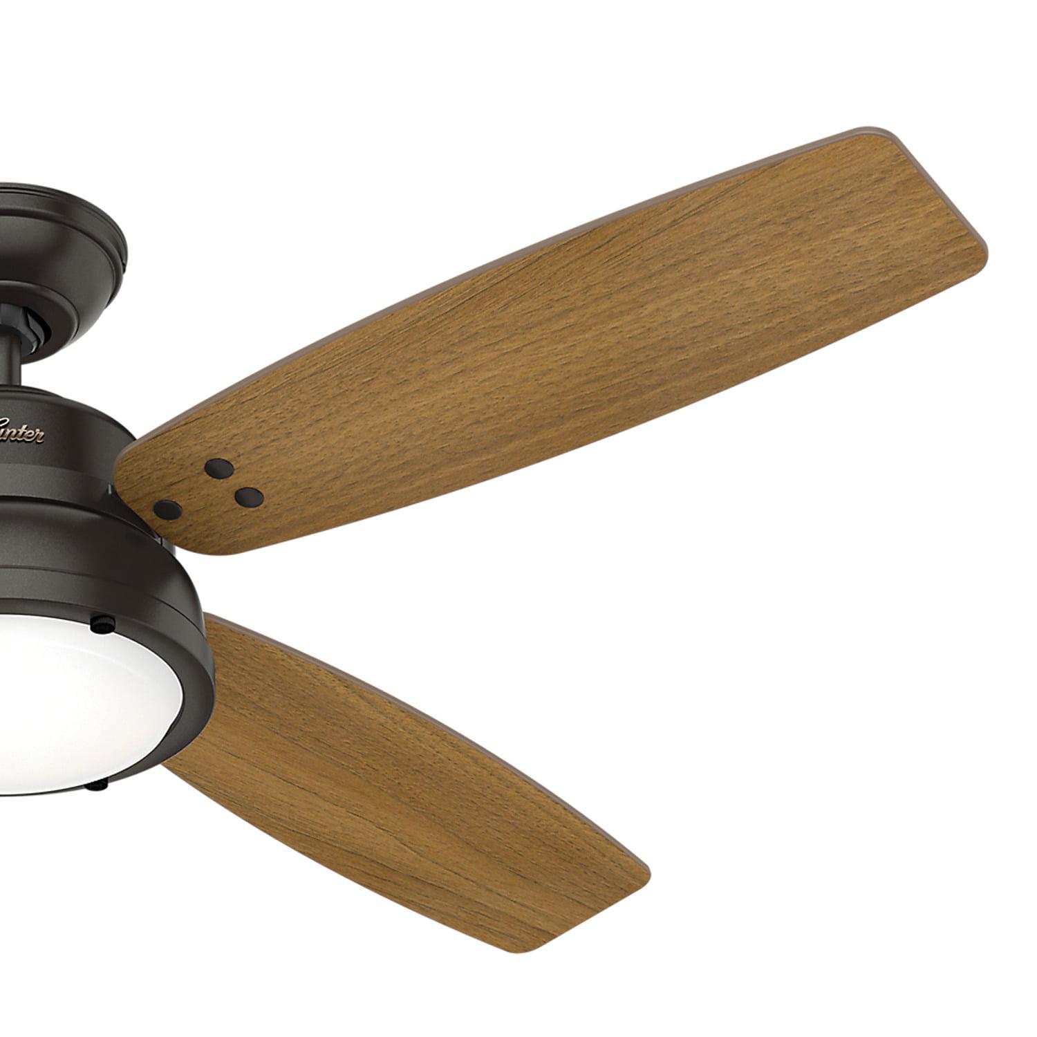 Hunter 52" Wingate Noble Bronze Ceiling Fan with Light Kit and Remote - Image 9
