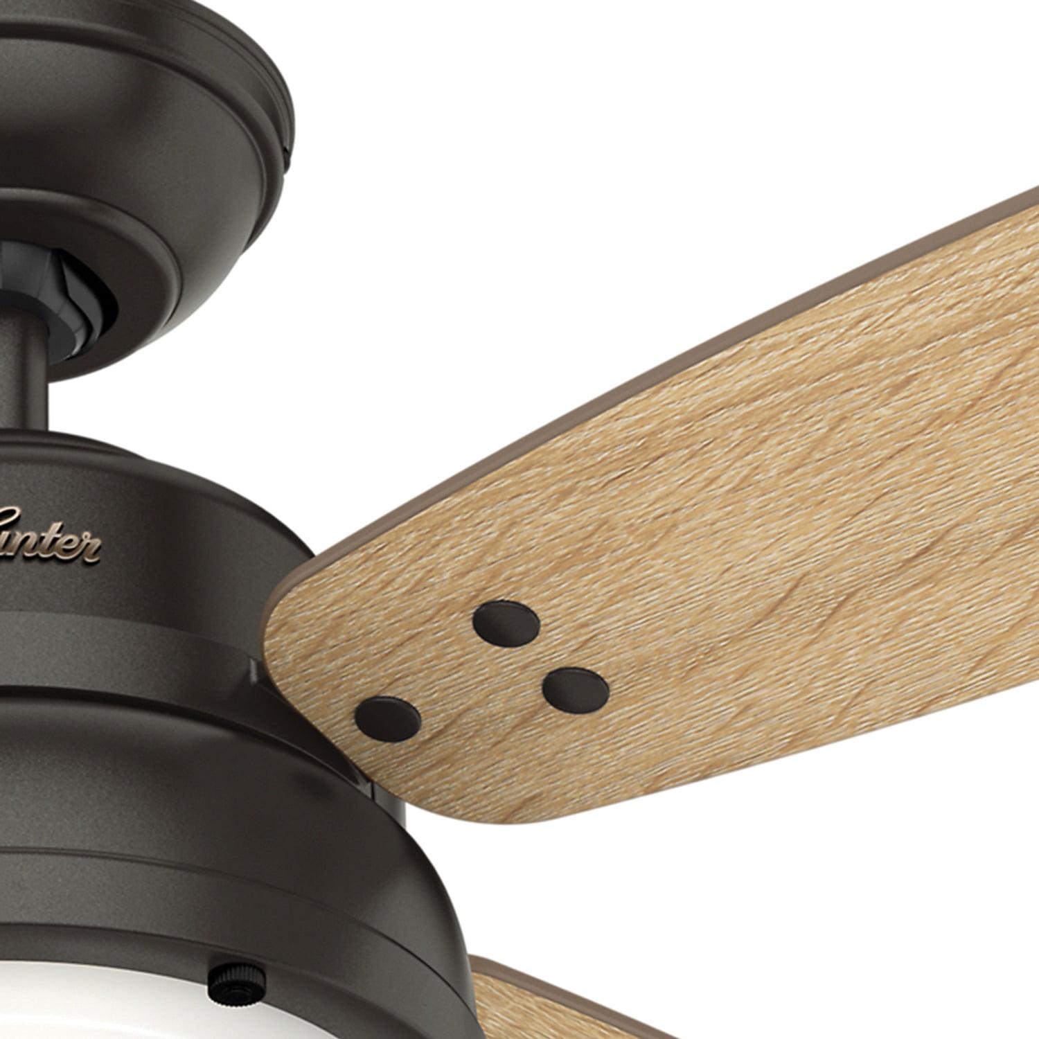 Hunter 52" Wingate Noble Bronze Ceiling Fan with Light Kit and Remote - Image 11