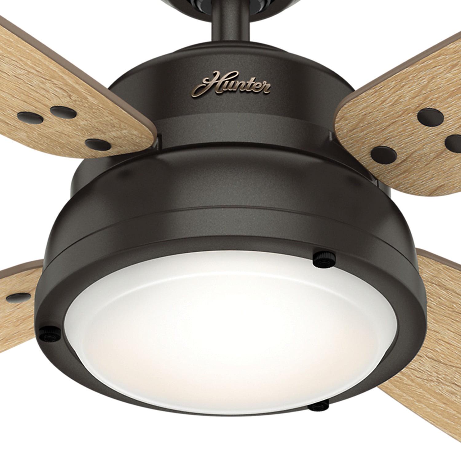 Hunter 52" Wingate Noble Bronze Ceiling Fan with Light Kit and Remote - Image 2