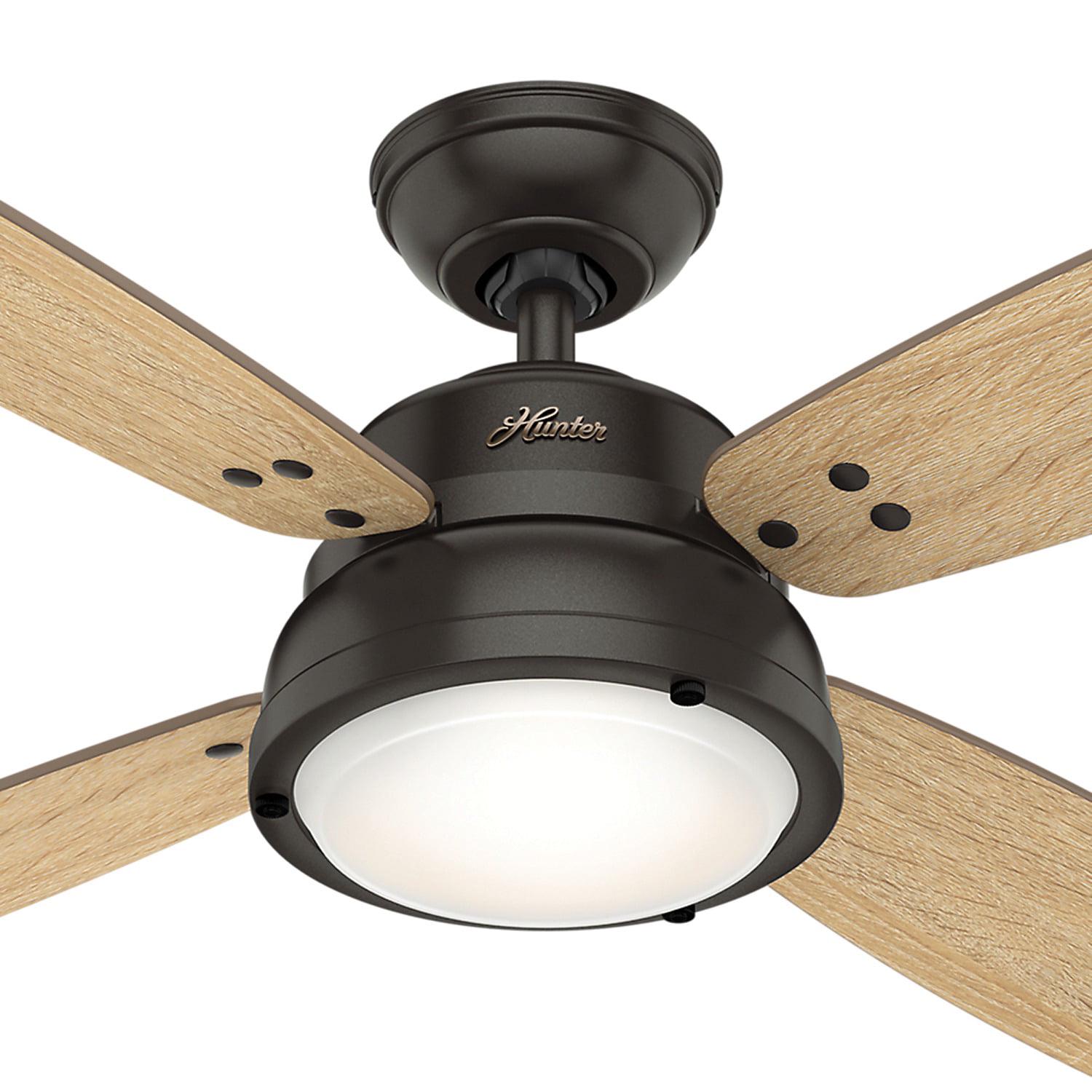 Hunter 52" Wingate Noble Bronze Ceiling Fan with Light Kit and Remote - Image 8