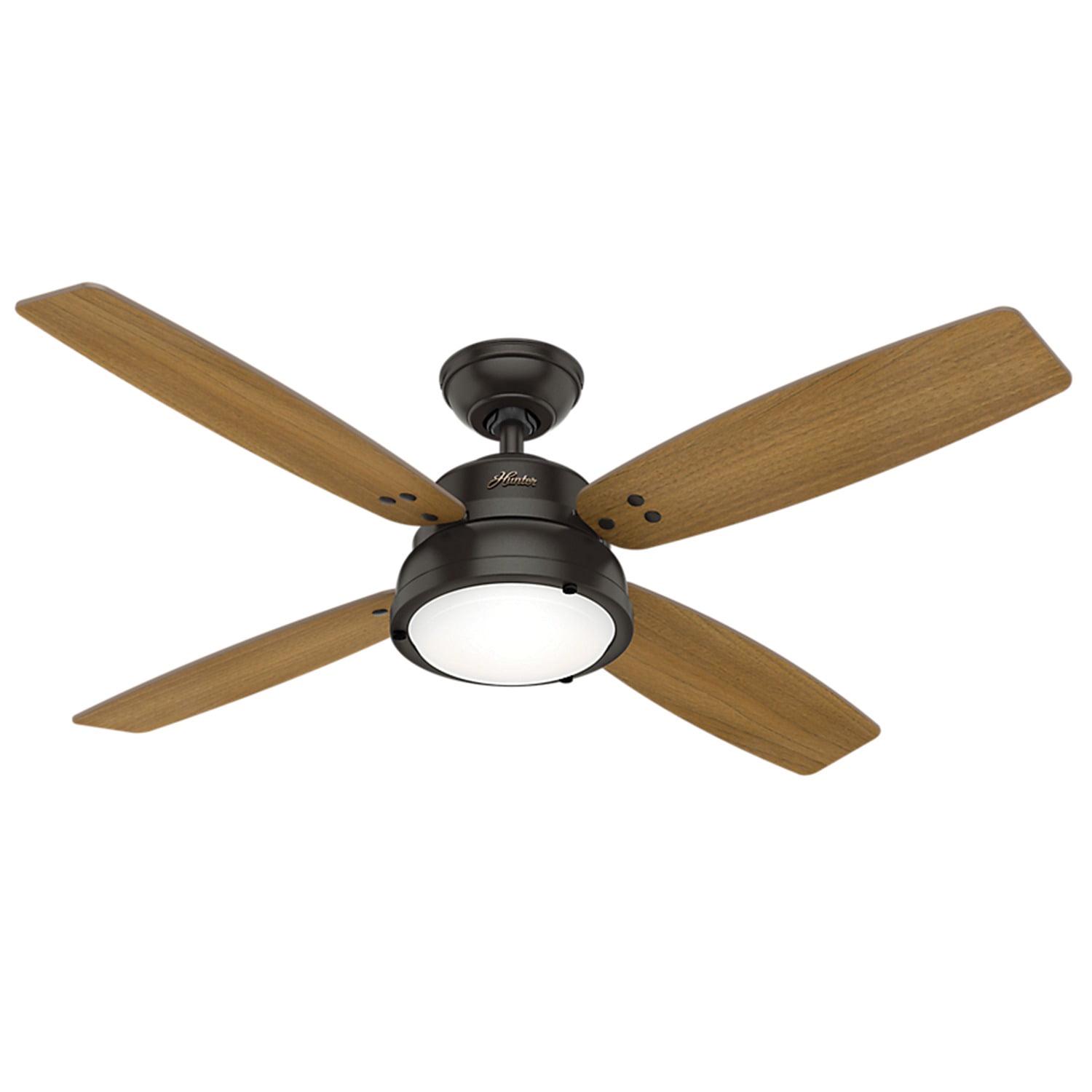 Hunter 52" Wingate Noble Bronze Ceiling Fan with Light Kit and Remote - Image 7