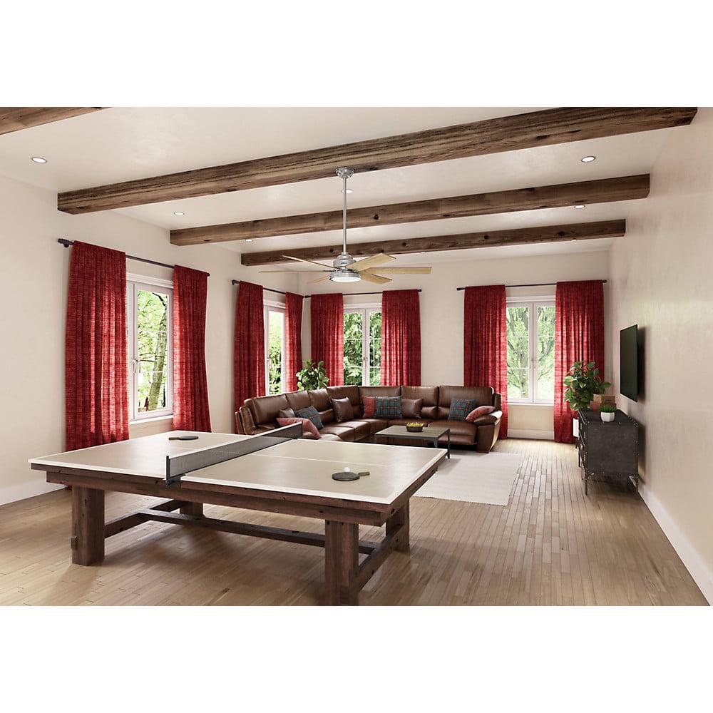 Hunter - Warrant Indoor Ceiling Fan With Light, Wall Control, 60-inch, Brushed Nickel, Casual-style, 6-speed, Energy Star, 59462, for living rooms, bedrooms, home offices, kitchens - Image 10