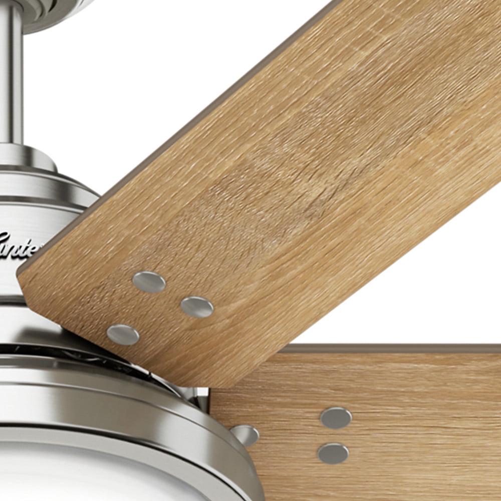 Hunter - Warrant Indoor Ceiling Fan With Light, Wall Control, 60-inch, Brushed Nickel, Casual-style, 6-speed, Energy Star, 59462, for living rooms, bedrooms, home offices, kitchens - Image 7