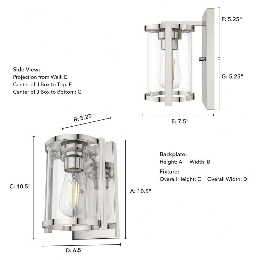 Hunter - Astwood 1-light Alturas Gold, Small Sconce Light, Dimmable, Caged Style, for Bedrooms, Dining, Living Rooms - 19962 - Image 3