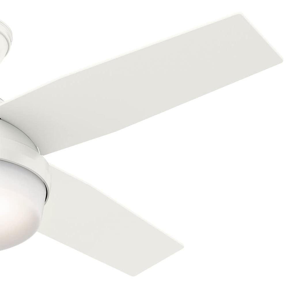 Hunter 44 inch Indoor Ceiling Fan with LED Light and Remote Control - White Modern Ceiling Fan, Standard Mount, 4 Blades, For Bedroom, Living Room, or Kitchen - Dempsey 59246, Fresh White - Image 2