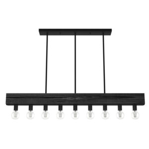 Hunter - Donelson 9-light Natural Black Iron, Extra Large Chandelier, Dimmable, Transitional Style, for Bedrooms, Dining, Living Rooms - 19059