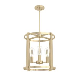 19959-Hunter Fans-Astwood 4-Light Lantern Chandelier in Caged Style-16 Inches Wide by 25.5 Inches High-Alturas Gold Finish