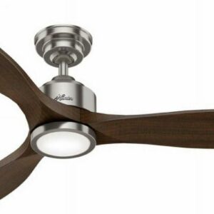 Hunter Fan 52" Melbourne Brushed Nickel Ceiling Fan with LED Light and Handheld Remote