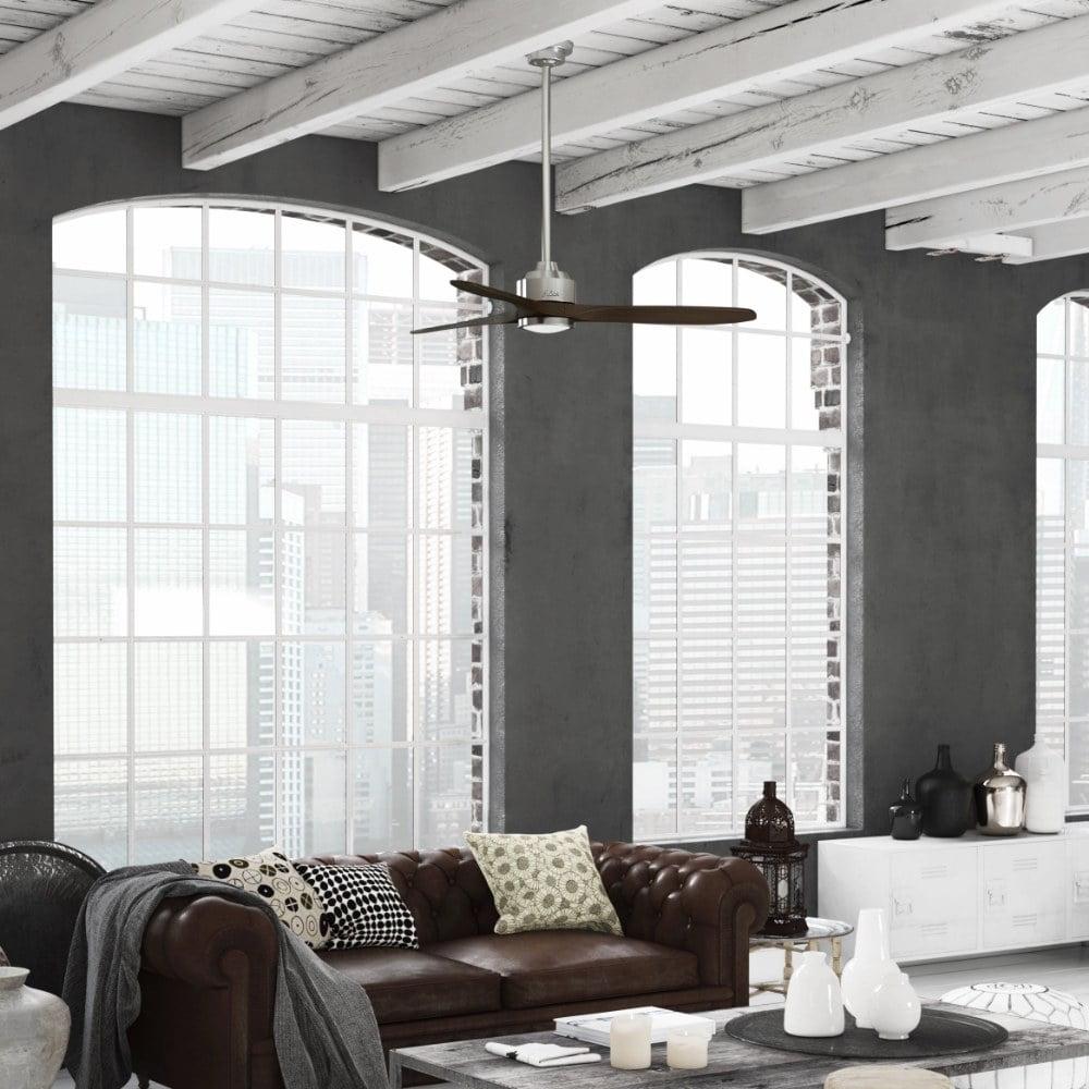 Hunter Fan 52" Melbourne Brushed Nickel Ceiling Fan with LED Light and Handheld Remote - Image 2