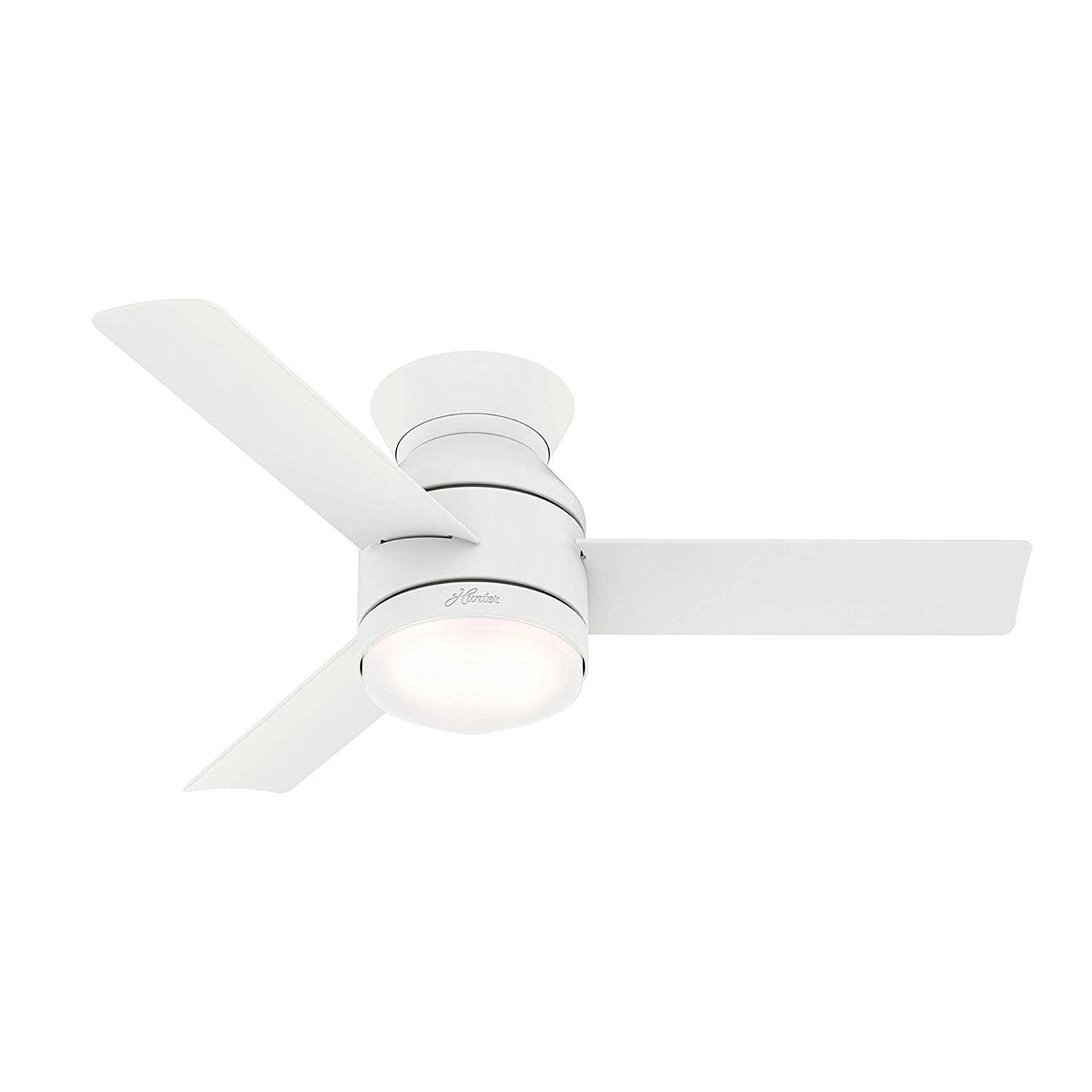 Hunter Fan Company Dublin 44" Ceiling Fan w/ Lights & Remote Control, White