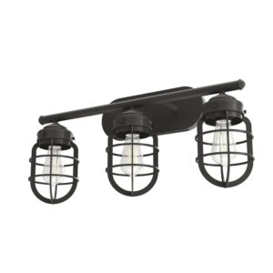 Hunter - Starklake 3-light Noble Bronze, Medium Size Vanity Light, Dimmable, for Bedrooms, Kitchens, Dining, Living Rooms - 19044