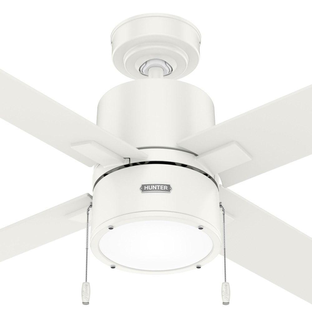 Hunter - Beck Indoor Ceiling Fan With Light, 52-inch, Fresh White, Modern-style, 3-speed WhisperWind Motor, 51744, for Living Rooms, Bedrooms - Image 10