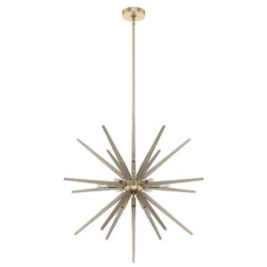 Hunter - Jupiter Star 18-light Alturas Gold, Extra Large Pendant Light, Dimmable, Sputnik Shaped, for Bedrooms, Dining, Living Rooms - 19343