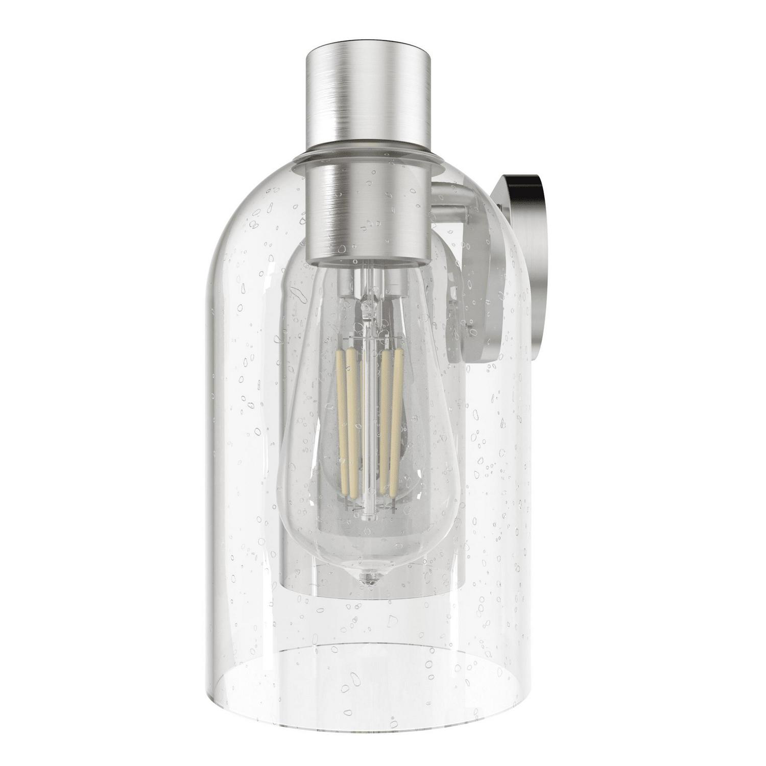 Hunter - Lochemeade 4-light Brushed Nickel, Medium Size Vanity Light, Dimmable, for Bedrooms, Dining, Living Rooms - 19710 - Image 8