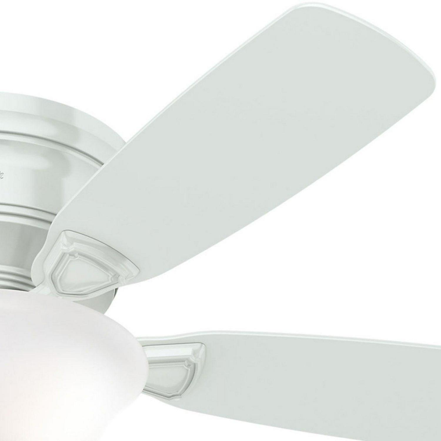Hunter Low Profile 48" Home Ceiling Fan with LED Light and Pull Chain, White - Image 8