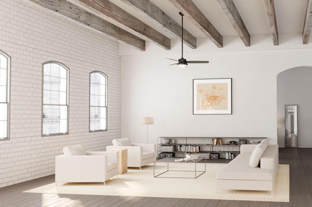 Hunter - Sentinel Indoor Ceiling Fan With Light, Remote, 52-inch, Fresh White, Modern-style, 3-speed WhisperWind Motor, 59169, for Living Rooms, Bedrooms - Image 5