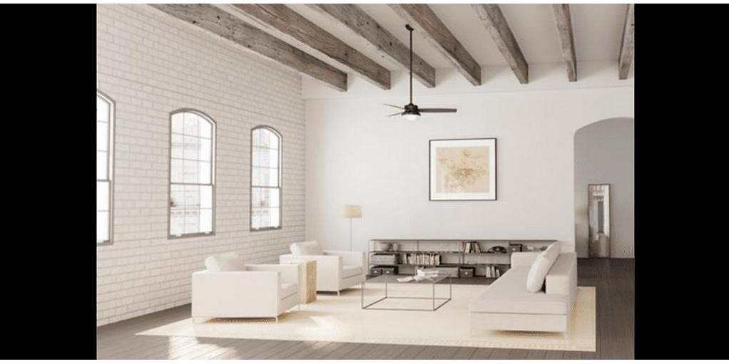 Hunter - Sentinel Indoor Ceiling Fan With Light, Remote, 52-inch, Fresh White, Modern-style, 3-speed WhisperWind Motor, 59169, for Living Rooms, Bedrooms - Image 2