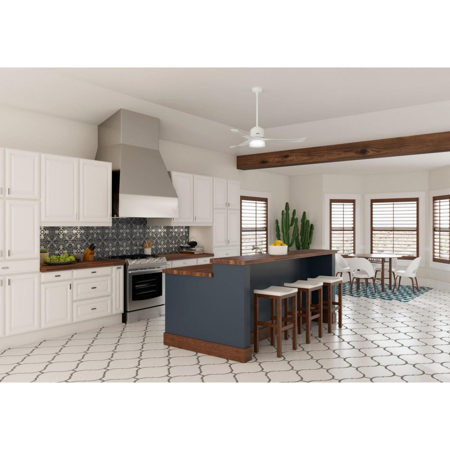 Hunter Symphony 54" Smart Home WiFi Controlled Ceiling Fan w/ LED Light, White - Image 5