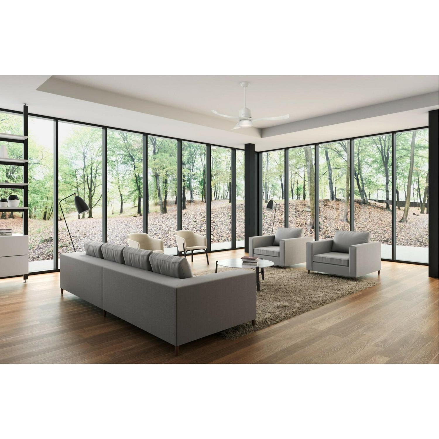 Hunter Symphony 54" Smart Home WiFi Controlled Ceiling Fan w/ LED Light, White - Image 7