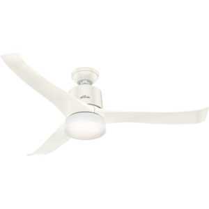 Hunter Symphony 54" Smart Home WiFi Controlled Ceiling Fan w/ LED Light, White