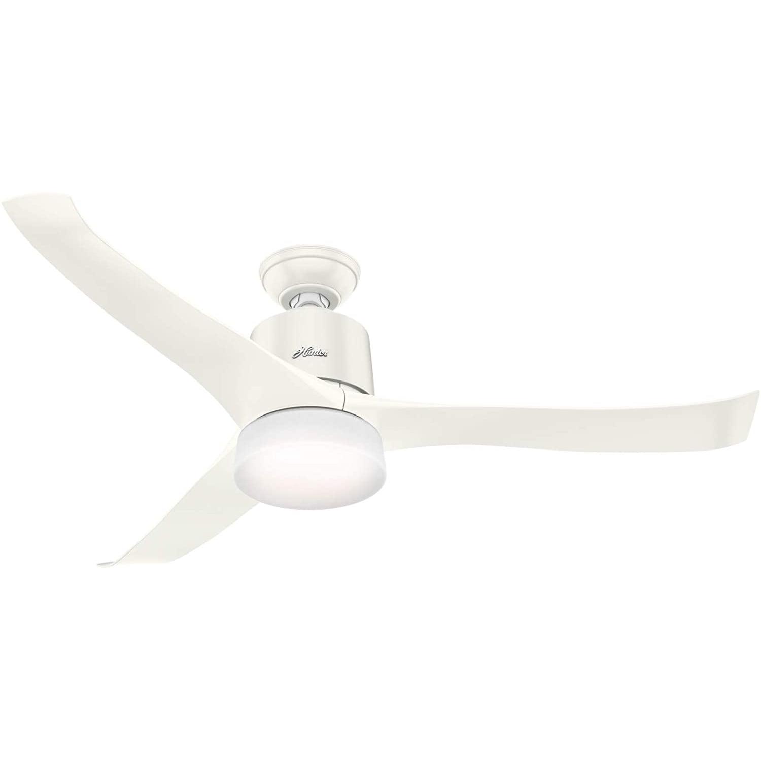 Hunter Symphony 54" Smart Home WiFi Controlled Ceiling Fan w/ LED Light, White