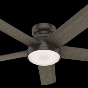 Hunter WiFi 54" Romulus Noble Bronze Ceiling Fan with Light Kit and Remote
