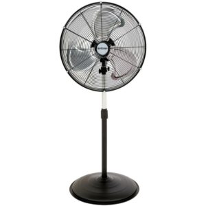 Hurricane Pro Series 20 Inch High Velocity Oscillating Pedestal Fan, Black