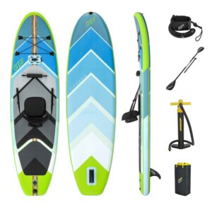 Hydro-Force Oceana Inflatable Convertible Stand-Up Paddleboard and Kayak Set 10’