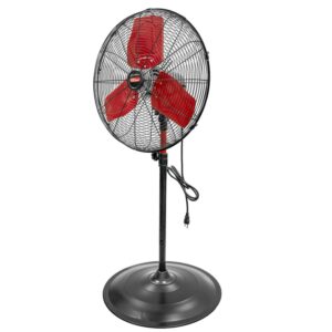 Hyper Tough New 24 inch Commercial & Industrial High Velocity Stand Fan Red & Black