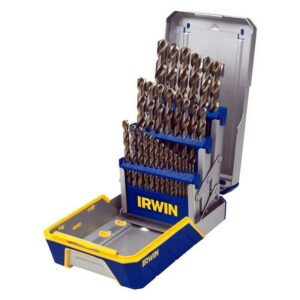 Irwin/Hanson IRW3018002 29pc Cobalt M-35 Index Reduced Shank Drill Bit Set