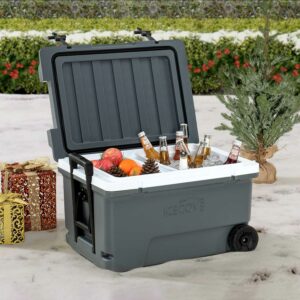 IceCove 60-Quart Solar Cooler - Castlerock Grey