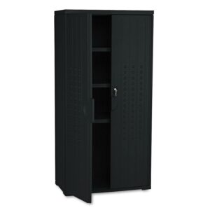 Iceberg 92551 OfficeWorks Resin Storage Cabinet, 33.00" x 18.00" x 66.00", Black