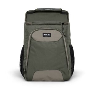 Igloo 24 cans Topgrip Soft Sided Cooler Backpack, Green