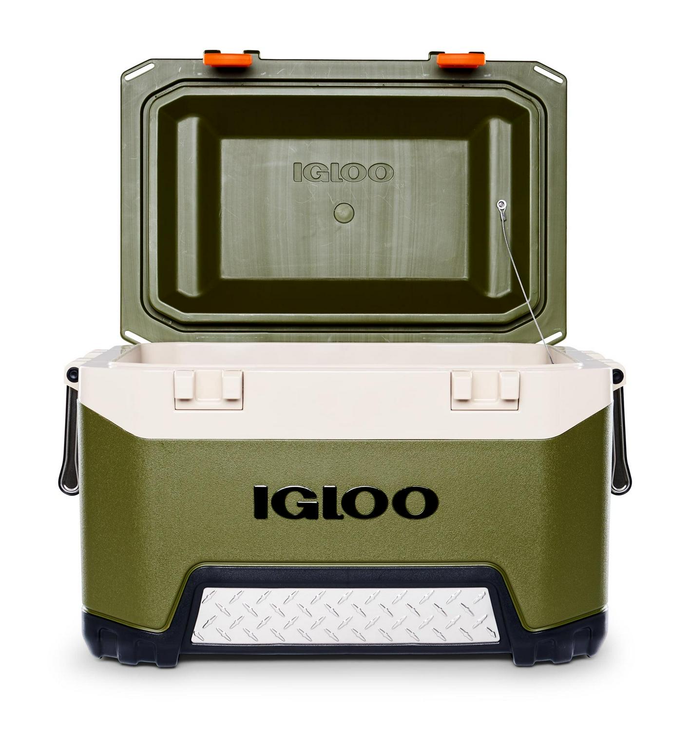 Igloo 52 Qt. BMX Hard Sided Ice Chest Cooler, Green and Orange, 25.98" x 16.34" x 16.54" - Image 10