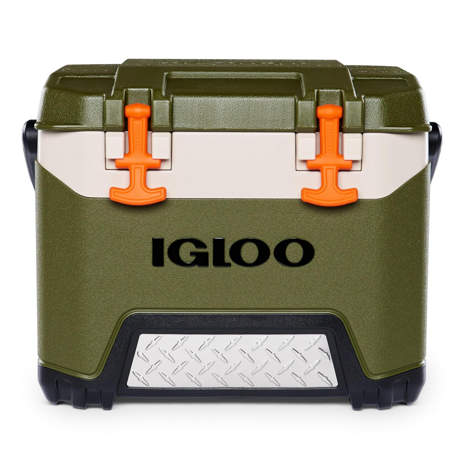 Igloo 52 Qt. BMX Hard Sided Ice Chest Cooler, Green and Orange, 25.98" x 16.34" x 16.54" - Image 2