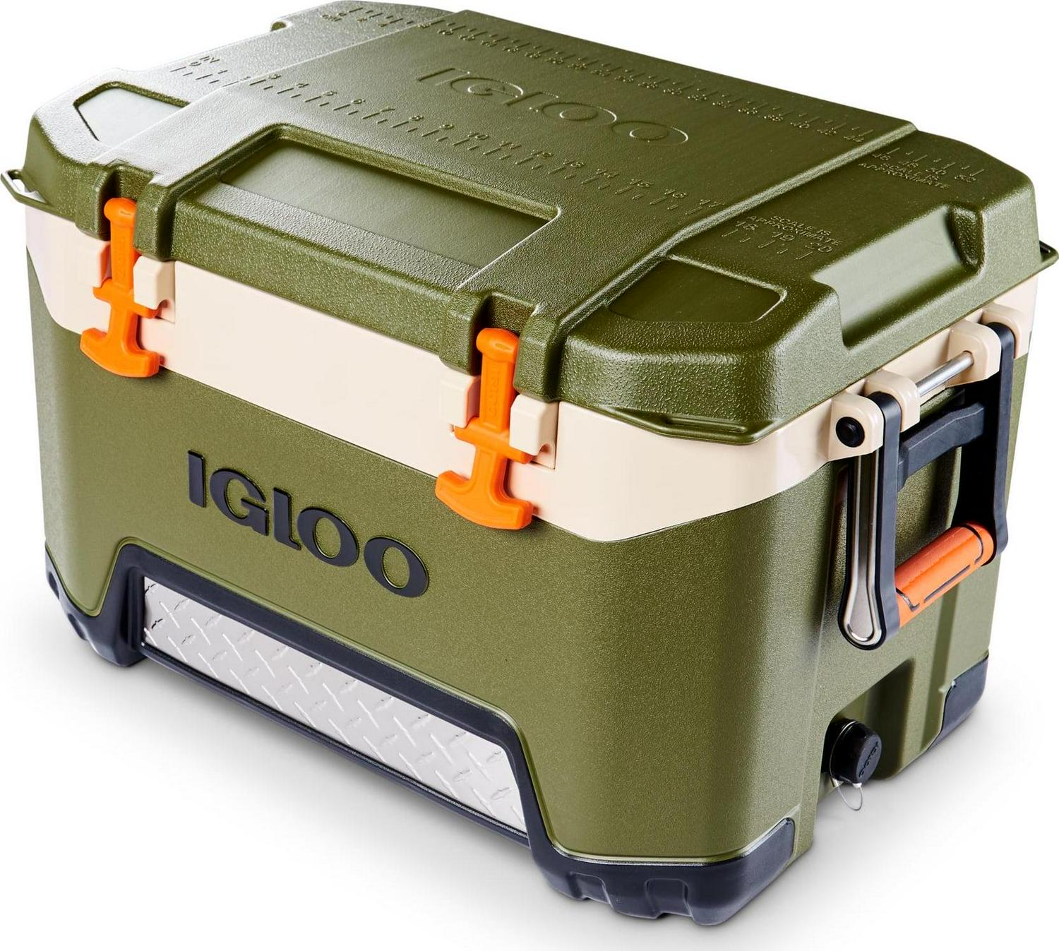 Igloo 52 Qt. BMX Hard Sided Ice Chest Cooler, Green and Orange, 25.98" x 16.34" x 16.54" - Image 8