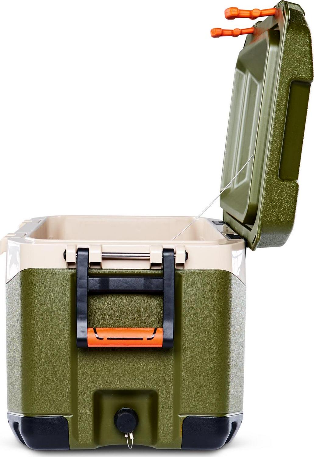 Igloo 52 Qt. BMX Hard Sided Ice Chest Cooler, Green and Orange, 25.98" x 16.34" x 16.54" - Image 11