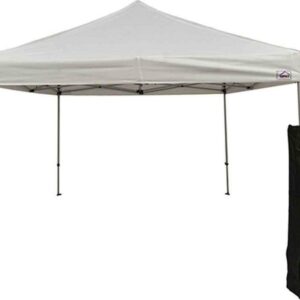 Impact Canopy 10 x 10 Pop Up Canopy Tent, Straight Leg Shelter, Steel Frame, Roller Bag, White