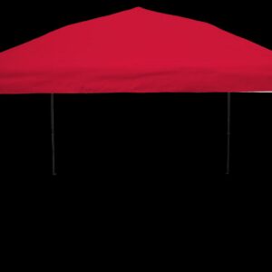 Impact Canopy 10' x 10' Canopy Tent, UV Coated, Black Steel Framed, Pop Up Tent Includes Roller Bag, Red