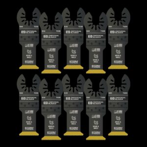 Imperial Blades IBOAT336-10 ONE FIT 1-1/4" Titanium Enhanced Wood/Metal Oscillating Saw Blade, Multi-Tool Accessory, 10PK