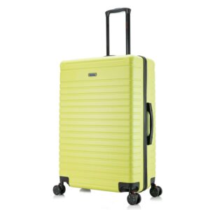 InUSA Deep 28" Hardside Lightweight Luggage with Spinner Wheels, Handle, Studs, Trolley, Green
