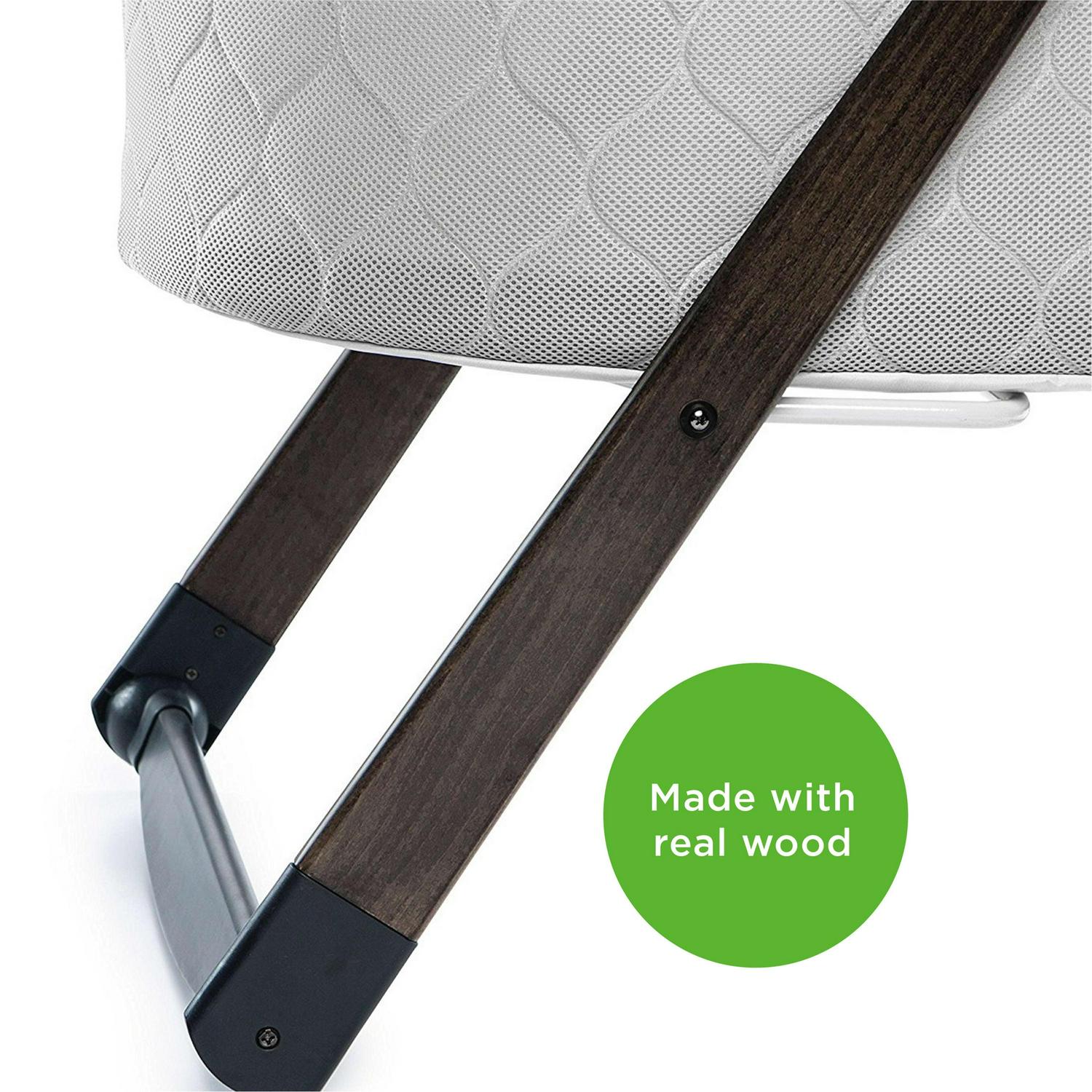 Ingenuity DreamComfort FoldAway Rocking Portable Wood Bassinet - Carrington - Image 8