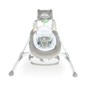 Ingenuity InLighten 2-in-1 Baby Swing & Rocker with Vibrations & Lights - Spruce (Unisex)