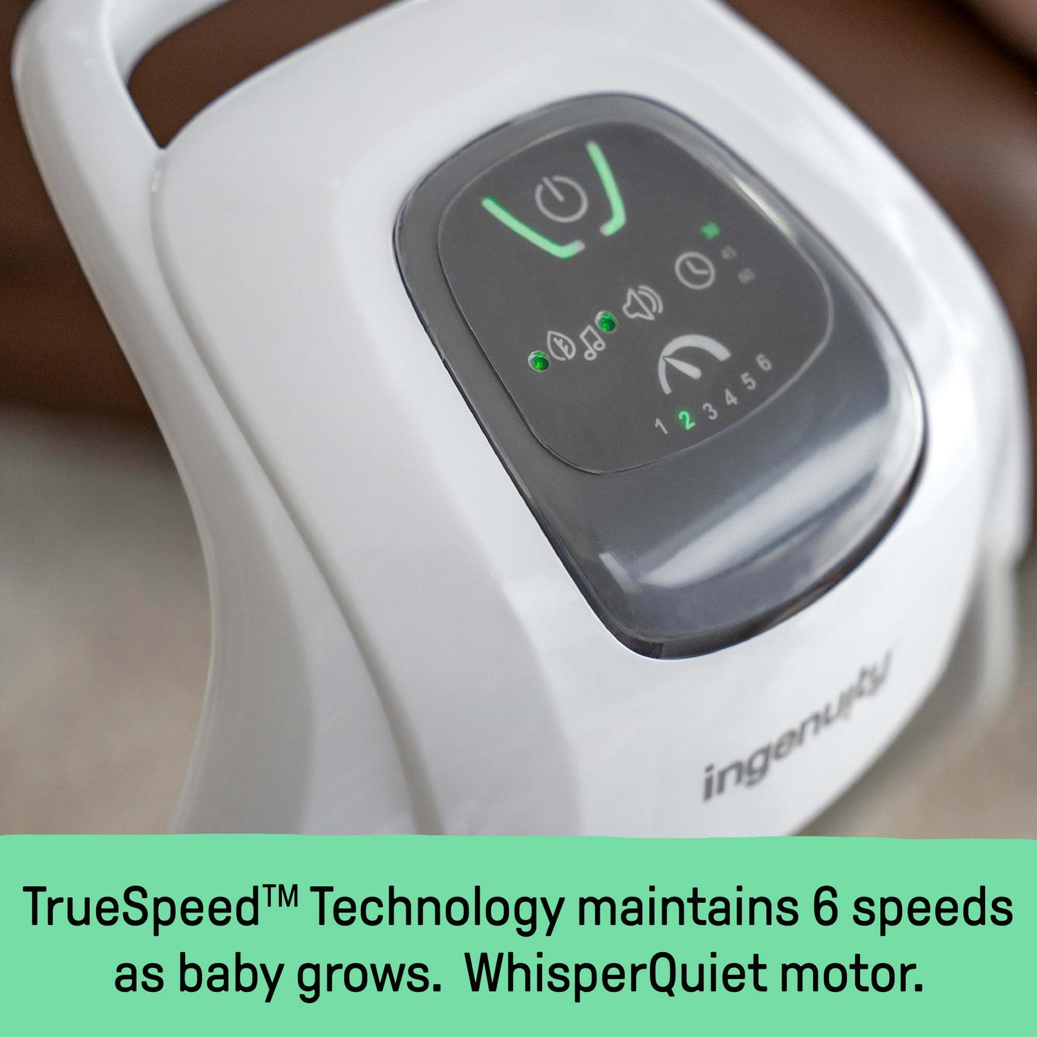 Ingenuity SimpleComfort Multi-Direction Compact Baby Swing with Vibrating Seat, For Infants, Unisex - Cassidy (Pink) - Image 6