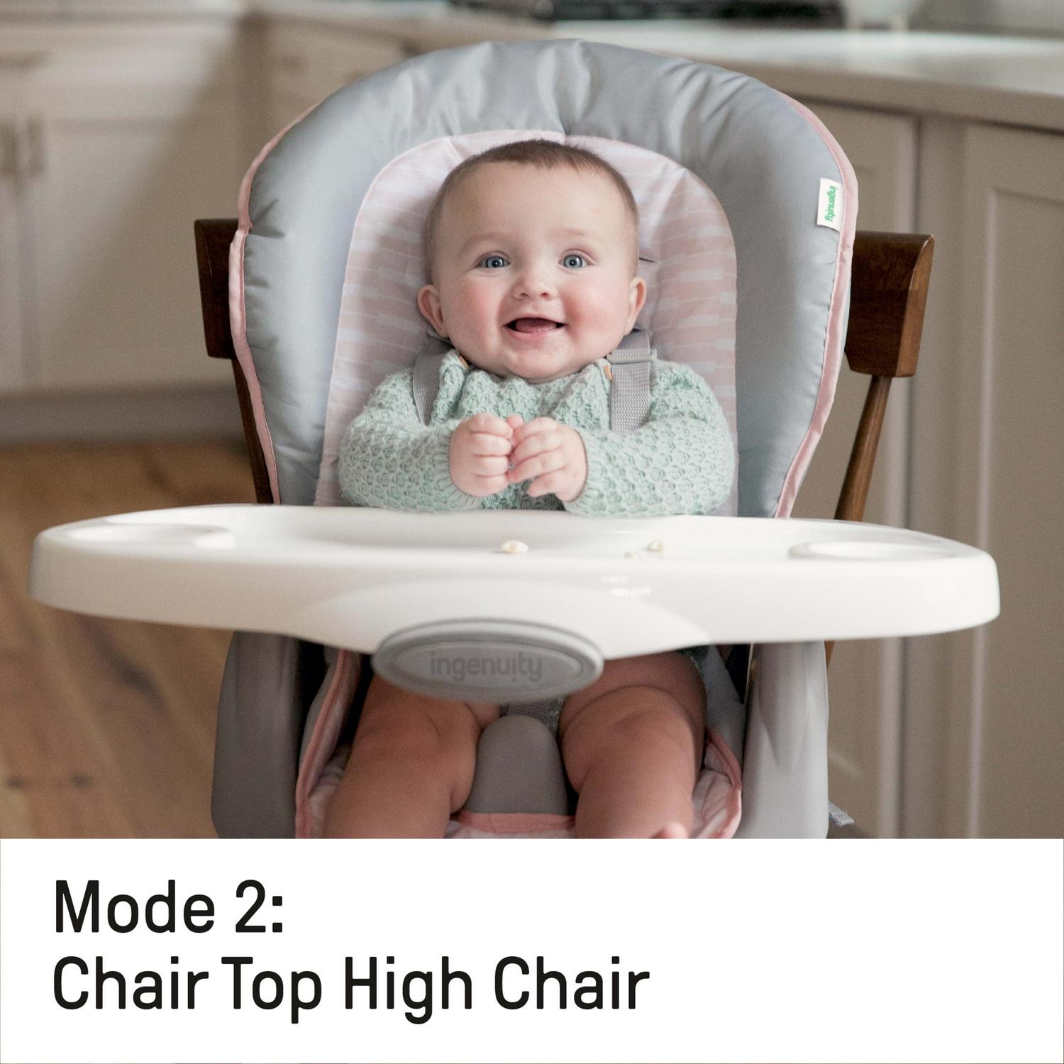 Ingenuity Trio 3-in-1 Convertible High Chair, Toddler Chair, Booster Seat - Flora The Unicorn - Image 5